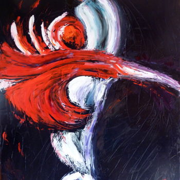 Painting titled "RossoTango" by Assunta Cassa, Original Artwork, Oil