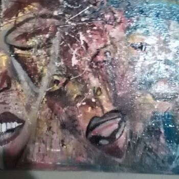 Painting titled "les trésors africai…" by Asteraseae May, Original Artwork, Oil