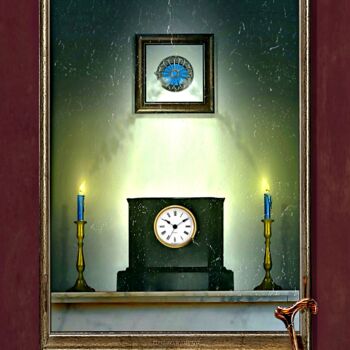 Digital Arts titled "TIME REMEMBERED (Vo…" by Astr, Original Artwork, Digital Painting Mounted on Wood Stretcher frame