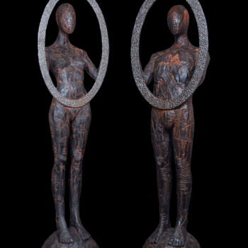 Sculpture intitulée "OBSERVERS" par Astian Rey, Œuvre d'art originale, Béton