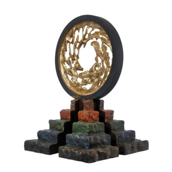 Скульптура под названием "MOVEMENT OF THE UNI…" - Astian Rey, Подлинное произведение искусства, Дерево
