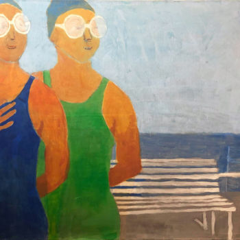 Schilderij getiteld "Promenade des Angla…" door Hasmik Chakhmakhchyan, Origineel Kunstwerk, Acryl