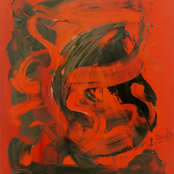 Peinture intitulée "LA DANSE DES RUBANS" par Alain Oviste, Œuvre d'art originale, Huile