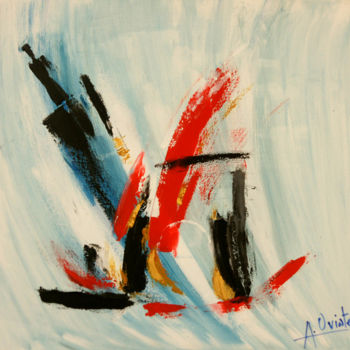 Pintura intitulada "SOUS LE VENT 4" por Alain Oviste, Obras de arte originais, Acrílico
