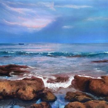 Malerei mit dem Titel "Juara Beach" von Astra, Original-Kunstwerk, Pastell