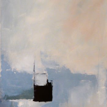 Malerei mit dem Titel "L'horizon" von Astrid Desgrippes, Original-Kunstwerk, Acryl