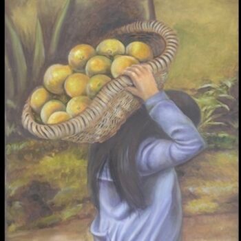 Pintura titulada "CAMPESINA COLOMBIANA" por Astrid Galan Sepulveda, Obra de arte original