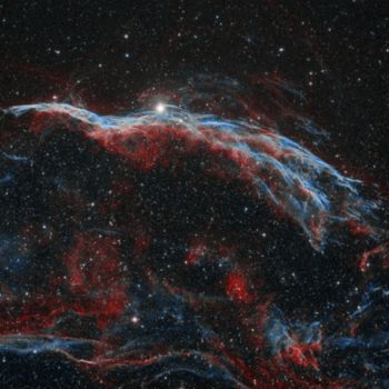 Photography titled "Western Veil Nebula" by David James, Original Artwork, Digital Photography
