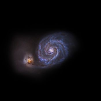 Fotografie getiteld "The whirlpool Galaxy" door David James, Origineel Kunstwerk, Digitale fotografie