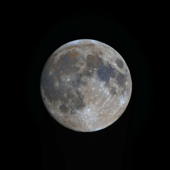Fotografia intitolato "Full moon" da David James, Opera d'arte originale, Fotografia digitale