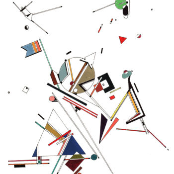 「état d'équilibre dy…」というタイトルの絵画 Asia Bagaevaによって, オリジナルのアートワーク, 水彩画