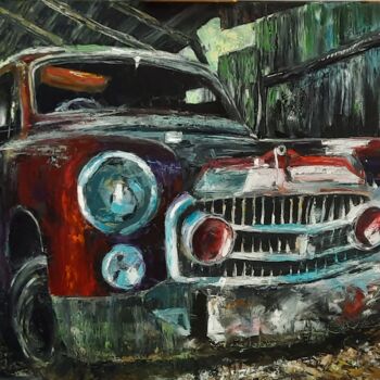Картина под названием "Oldsmobile" - Atali Kan, Подлинное произведение искусства, Масло