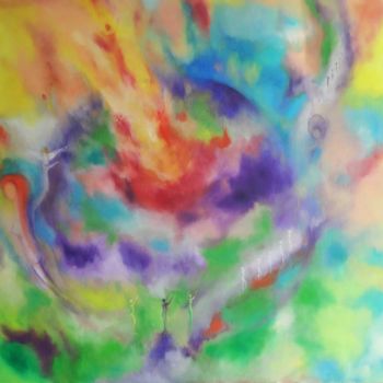 Painting titled "Over the rainbow" by Nasya, Original Artwork, Oil