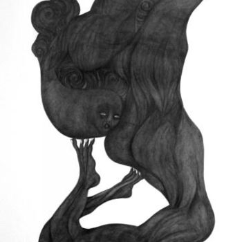Drawing titled "Figure de proue" by Atek, Original Artwork
