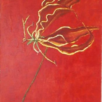 Painting titled "Flor" by Atelier L. Sanchez De Artes Plasticas, Original Artwork, Ink