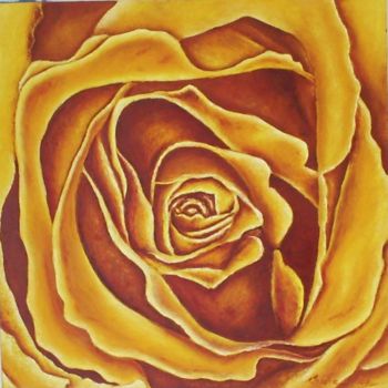 Malerei mit dem Titel "Flor" von Atelier L. Sanchez De Artes Plasticas, Original-Kunstwerk, Tinte