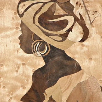 Artigianato intitolato "Girl from Senegal" da Dušan Rakić, Opera d'arte originale