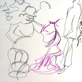 Painting titled "Valérie V. dessin s…" by Atelier Linea, Original Artwork