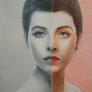 Dessin intitulée "Lou- Anne / crayon…" par Atelier Linea, Œuvre d'art originale, Crayon