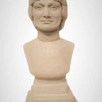 Sculptuur getiteld "Portrait de Claude…" door Atelier Mélyne Sculpture, Origineel Kunstwerk, Gips