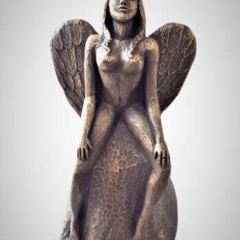 Escultura titulada "Ange - Résine" por Atelier Mélyne Sculpture, Obra de arte original, Resina