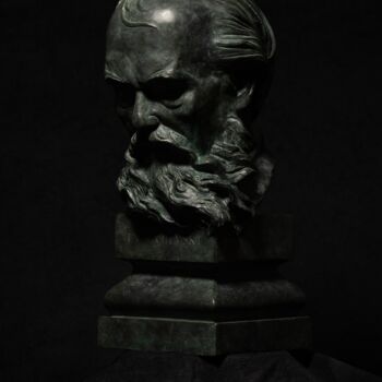 Sculpture titled "Dostoïevski" by Atelier Missor, Original Artwork, Bronze