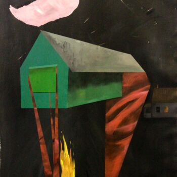 Painting titled "Greenhouse" by Atelier P, Original Artwork, Acrylic