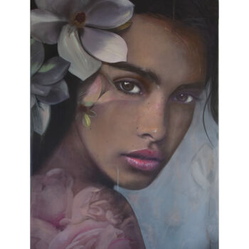 Painting titled "Sophia" by Atelier Setti, Original Artwork, Acrylic Mounted on Wood Stretcher frame