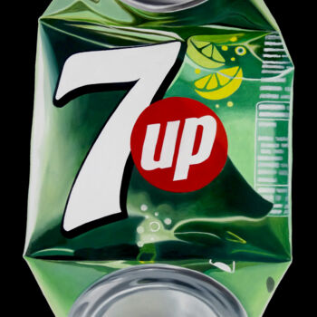 Painting titled "Litter Seven Up" by Mc_garbage, Original Artwork, Oil