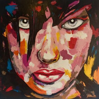 Painting titled "Cécile" by Patrice Almodovar, Original Artwork, Acrylic