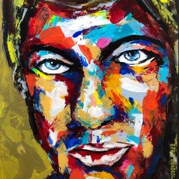 Painting titled "Steve" by Patrice Almodovar, Original Artwork, Acrylic Mounted on Wood Stretcher frame