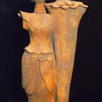Sculpture intitulée "douceur-h52cm-2010.…" par Aline Oud'Art, Œuvre d'art originale