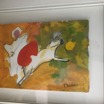 Painting titled "toreador" by Dädou, Original Artwork, Acrylic Mounted on Wood Stretcher frame