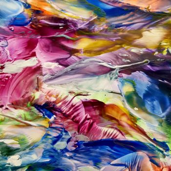 Painting titled "Color explosion" by Atelier De Ijsvogel, Original Artwork, Encaustic