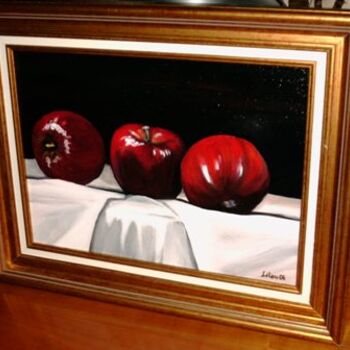 Painting titled "POMMES" by Lilou, Original Artwork