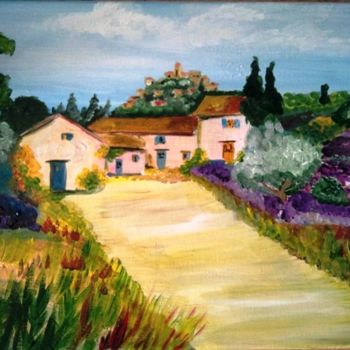 Painting titled "PAYSAGE PROVENCE" by Lilou, Original Artwork