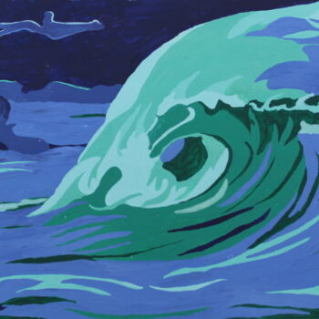 Peinture intitulée "La vague de purific…" par Corinne Brossier (Atelier de l'imaginaire), Œuvre d'art originale, Acrylique