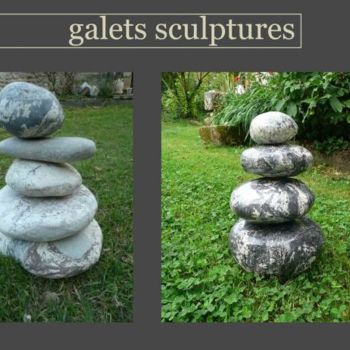 Sculpture titled "galets fontaine ou…" by Myriam Prijent, Original Artwork