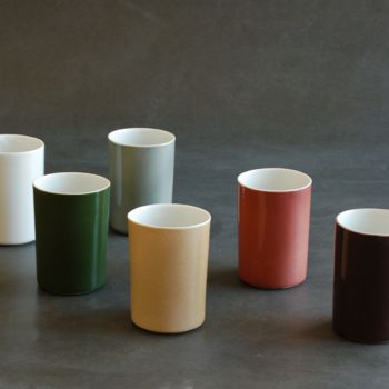 "6 mugs "Automne"" başlıklı Design Bas Van Zuijlen tarafından, Orijinal sanat, Masa Sanatı