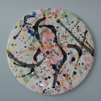 Design mit dem Titel "Pollock 1" von Bas Van Zuijlen, Original-Kunstwerk, Keramik