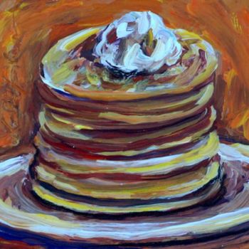 Pittura intitolato "Pancakes" da Atelier N N . Art Store By Nat, Opera d'arte originale, Acrilico