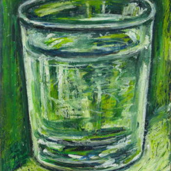 Malerei mit dem Titel "Ce verre est vert" von Atelier N N . Art Store By Nat, Original-Kunstwerk, Acryl