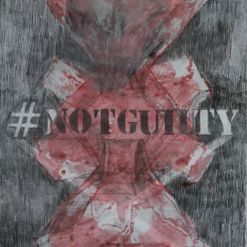 Peinture intitulée "#NotGuilty" par Atelier N N . Art Store By Nat, Œuvre d'art originale, Crayon
