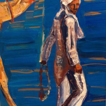 Painting titled "Bedouin" by Atelier N N . Art Store By Nat, Original Artwork, Oil