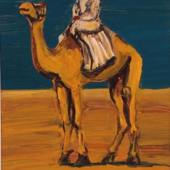 Peinture intitulée "Jeune bedouin" par Atelier N N . Art Store By Nat, Œuvre d'art originale, Huile