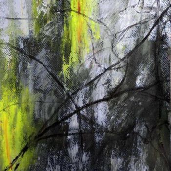 Painting titled "Yellow forest" by Atelier N N . Art Store By Nat, Original Artwork, Oil