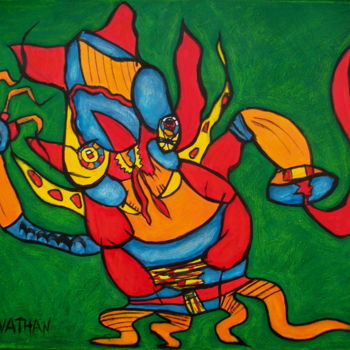 Painting titled "Monster One" by Atelier N N . Art Store By Nat, Original Artwork, Acrylic