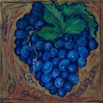 Peinture intitulée "J'ai le raisin!" par Atelier N N . Art Store By Nat, Œuvre d'art originale, Acrylique