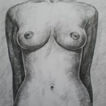 Dessin intitulée "Elle debout" par Atelier N N . Art Store By Nat, Œuvre d'art originale, Graphite