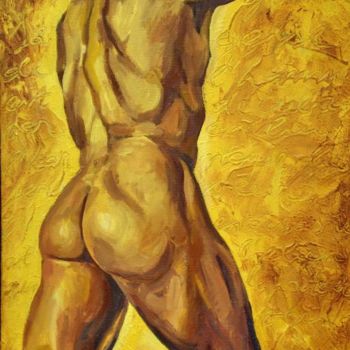 Painting titled "Element terrestre" by Atelier N N . Art Store By Nat, Original Artwork, Oil